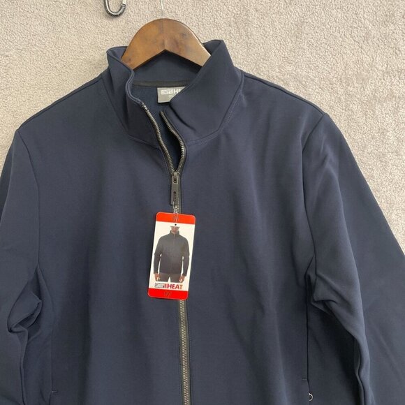 NEW 32 Degrees Heat Men's M Navy Full-Zip Jacket Polyester Lightweight Outerwear - Picture 8 of 9